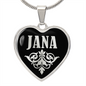 Jana v02 - Heart Pendant Luxury Necklace