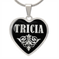 Tricia v02 - Heart Pendant Luxury Necklace
