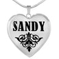 Sandy v01 - Heart Pendant Luxury Necklace