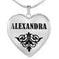 Alexandra v01 - Heart Pendant Luxury Necklace