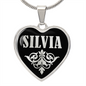 Silvia v02 - Heart Pendant Luxury Necklace