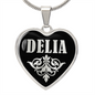 Delia v02 - Heart Pendant Luxury Necklace