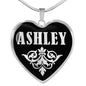 Ashley v01s - Heart Pendant Luxury Necklace
