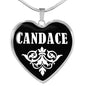 Candace v02 - Heart Pendant Luxury Necklace