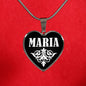 Maria v02 - Heart Pendant Luxury Necklace