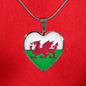 Welsh Flag - Heart Pendant Luxury Necklace