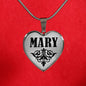 Mary v01 - Heart Pendant Luxury Necklace