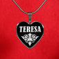 Teresa v02 - Heart Pendant Luxury Necklace