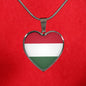 Hungarian Flag - Heart Pendant Luxury Necklace