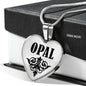 Opal v01 - Heart Pendant Luxury Necklace