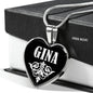 Gina v01s - Heart Pendant Luxury Necklace