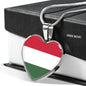 Hungarian Flag - Heart Pendant Luxury Necklace