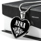 Nina v01s - Heart Pendant Luxury Necklace