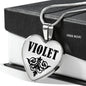 Violet v01 - Heart Pendant Luxury Necklace