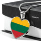 Lithuanian Flag - Heart Pendant Luxury Necklace