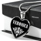 Veronica v01s - Heart Pendant Luxury Necklace