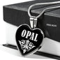 Opal v01s - Heart Pendant Luxury Necklace
