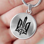 Stylized Tryzub (Black) - Luxury Necklace