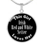 Irish Red and White Setter v2s - Luxury Necklace