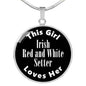 Irish Red and White Setter v2 - Luxury Necklace