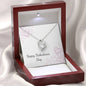 Happy Valentine's Day - Chalk Hearts - Forever Love Heart Necklace With Mahogany Style Luxury Box