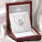 Happy Valentine's Day - Candy Hearts - Forever Love Heart Necklace With Mahogany Style Luxury Box