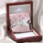 312 - To Daughter From Dad - Forever Love Heart Necklace With Mahogany Style Luxury Box