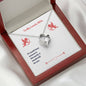 To My Lovely Wife (Valentine's) - Forever Love Heart Necklace With Mahogany Style Luxury Box