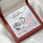 311 - To Daughter From Mom - Forever Love Heart Necklace With Mahogany Style Luxury Box