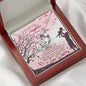 312 - To Daughter From Dad - Forever Love Heart Necklace With Mahogany Style Luxury Box