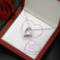 Happy Valentine's Day - Candy Hearts - Forever Love Heart Necklace With Mahogany Style Luxury Box