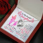 313 - To Daughter From Mom - Forever Love Heart Necklace With Mahogany Style Luxury Box