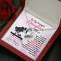 314 - To Daughter From Mom - Forever Love Heart Necklace With Mahogany Style Luxury Box