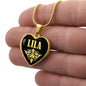 Lila v02 - 18k Gold Finished Heart Pendant Luxury Necklace