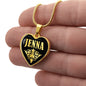 Jenna v02 - 18k Gold Finished Heart Pendant Luxury Necklace