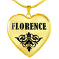 Florence v01 - 18k Gold Finished Heart Pendant Luxury Necklace