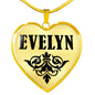 Evelyn v01 - 18k Gold Finished Heart Pendant Luxury Necklace