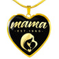 Mama, Est. 1960 v2 - 18k Gold Finished Heart Pendant Luxury Necklace