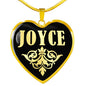 Joyce v02 - 18k Gold Finished Heart Pendant Luxury Necklace