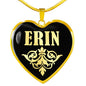 Erin v02 - 18k Gold Finished Heart Pendant Luxury Necklace