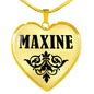 Maxine v01 - 18k Gold Finished Heart Pendant Luxury Necklace