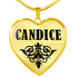 Candice v01 - 18k Gold Finished Heart Pendant Luxury Necklace