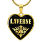Laverne v02 - 18k Gold Finished Heart Pendant Luxury Necklace