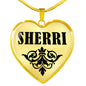 Sherri v01 - 18k Gold Finished Heart Pendant Luxury Necklace