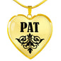 Pat v01 - 18k Gold Finished Heart Pendant Luxury Necklace