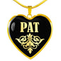 Pat v02 - 18k Gold Finished Heart Pendant Luxury Necklace