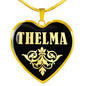Thelma v02 - 18k Gold Finished Heart Pendant Luxury Necklace