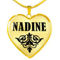 Nadine v01 - 18k Gold Finished Heart Pendant Luxury Necklace