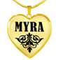 Myra v01 - 18k Gold Finished Heart Pendant Luxury Necklace