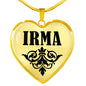 Irma v01 - 18k Gold Finished Heart Pendant Luxury Necklace